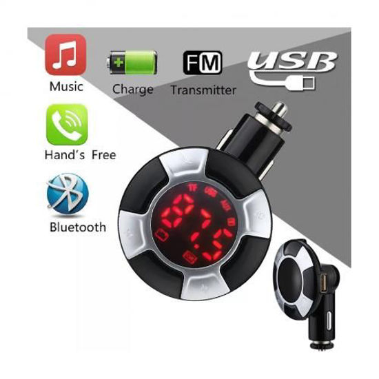 Image sur Transmetteur FM Bluetooth plus chargeur USB  pour voiture - Noir