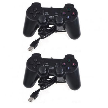 Image de Manette de jeux avec entrée USB pour PC - 2 pièces