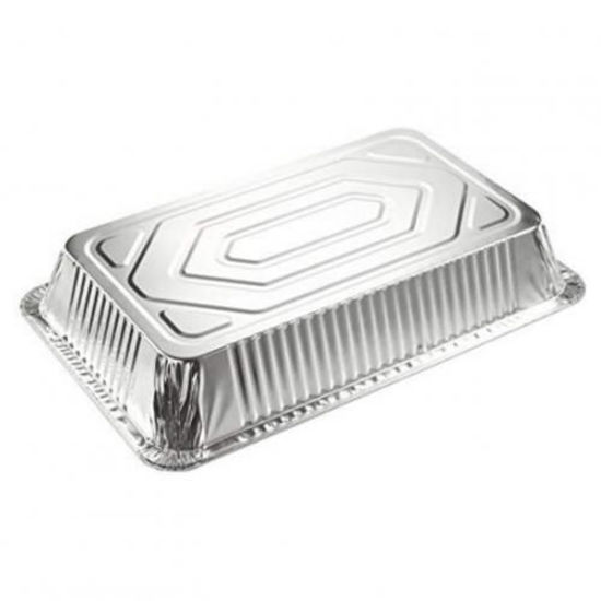 Image sur Barquette alimentaire en aluminium - 890ml - avec couvercle - 25 pièces - Gris