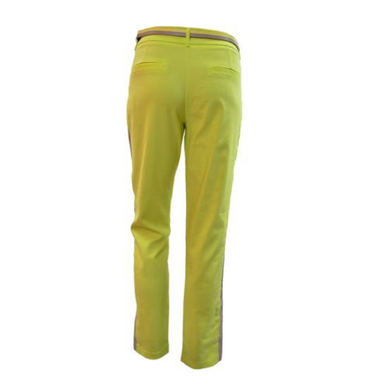 Image sur Pantalon Chino  Avec  Ceinture  -  Vert Citron Et Beige Foncé