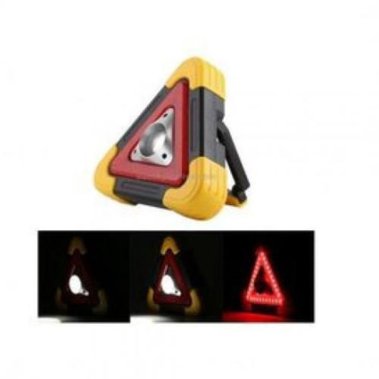 Image sur Triangle Led Lumineux A Batterie Rechargeable Pour Automobiliste - Power Bank - Multicolore