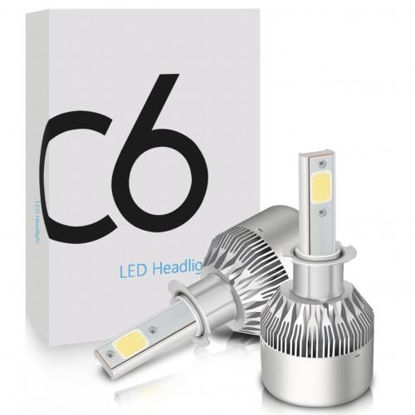 Agrandir l'image de Ampoules de phare de Mesllin H3 - LED - 120W - 6000K - 2 Pièces - Gris Argent Image de Ampoules de phare de Mesllin H3 - LED - 120W - 6000K - 2 Pièces - Gris Argent