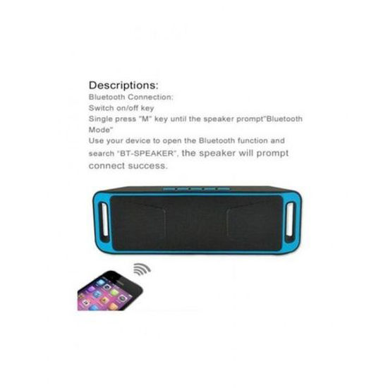 Image sur Mini Enceinte Bluetooth Sans Fil - Noir Et Bleu