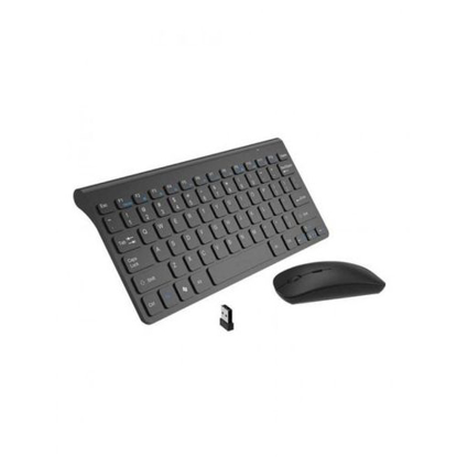 Image de Clavier QWERTY et Souris Sans Fil 2.4 Ghz - Noir