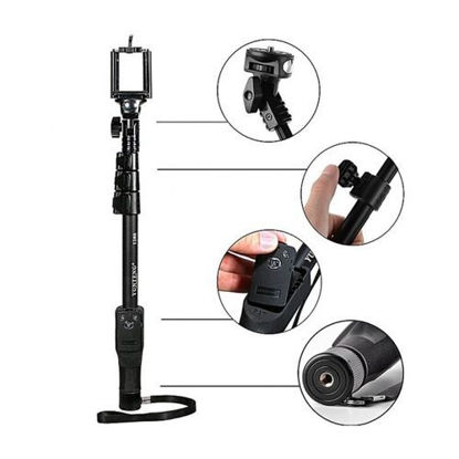 Agrandir l'image de Perche Selfie Avec Télécommande Bluetooth - Noir Image de Perche Selfie Avec Télécommande Bluetooth - Noir