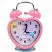 Image sur Horloge Analogique avec Reveil Retro a Double cloche D'alarme - Rose