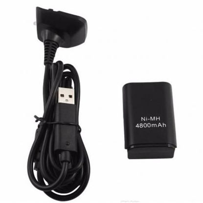 Agrandir l'image de Batteries Rechargeable 4800 mah + Câble de Recharge Pour Xbox 360 - Noir Image de Batteries Rechargeable 4800 mah + Câble de Recharge Pour Xbox 360 - Noir