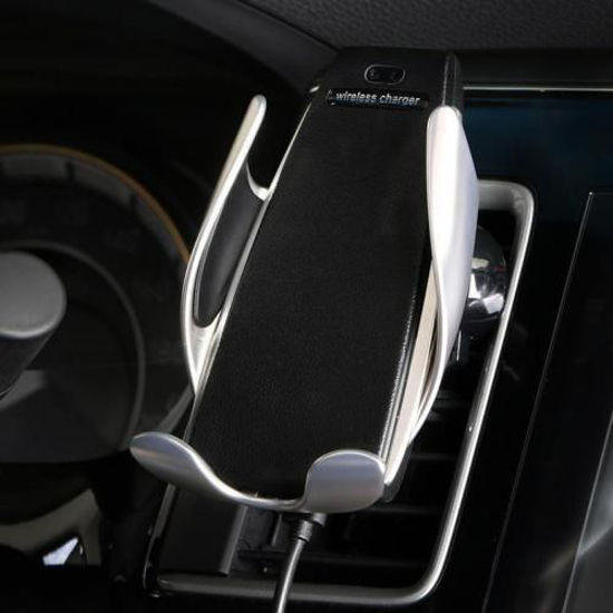 Image sur Support Auto Chargeur Rapide Sans Fil S5 - Noir Et Gris - 6 Mois