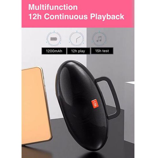Image sur Haut-parleur Bluetooth super Bass Avec port USB Carte SD et Radio FM - Noir