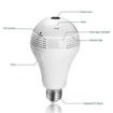 Image sur Caméra Ampoule WiFi HD panoramique 360° avec détection de Mouvement - Blanc