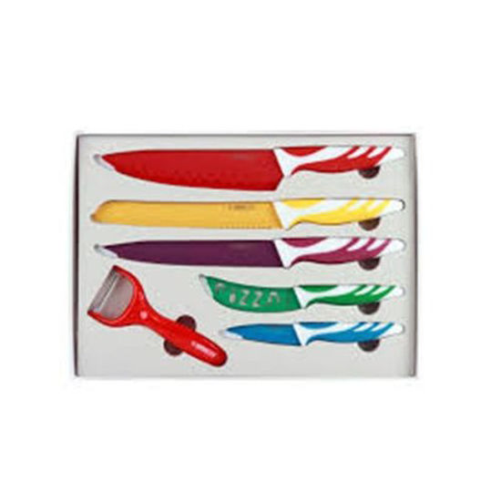 Image sur Couteaux De Cuisine - 5 pièces - Multicolore