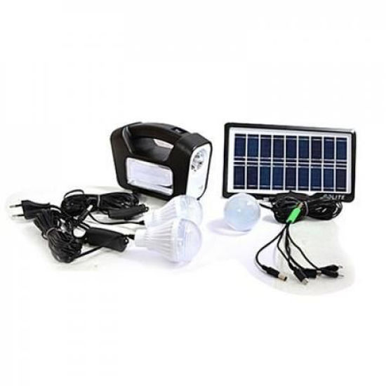 Image sur Kit d'éclairage solaire GD LITE-R-1 + panneaux solaire 3 ampoules