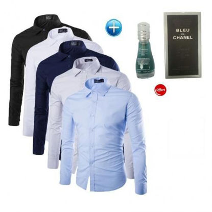 Image de Chemises - 5 Pièces - Multicolore + Parfum Offert