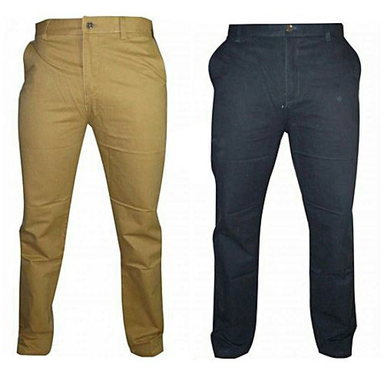 Image sur Pantalons Chino + Pantalon Jeans - Kaki Et Bleu