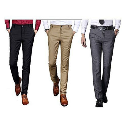 Pantalons De Costume - 3 Pièces - Kaki, Noir, Gris -iziwaycameroun Pantalons De Costume - 3 Pièces - Kaki, Noir, Gris
