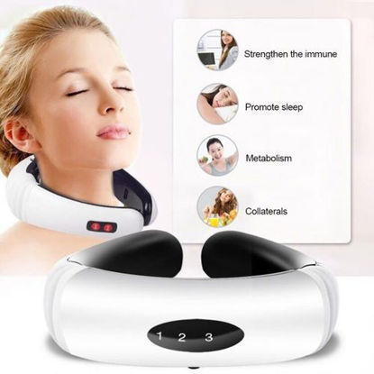 Agrandir l'image de Appareil de Massage Électrique Masseur à Vertèbres Cervicales - Gris Et Argent Image de Appareil de Massage Électrique Masseur à Vertèbres Cervicales - Gris Et Argent