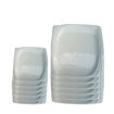 Image sur Plat Cassable - 12 Pièces - 25 cm et 19 cm - Blanc