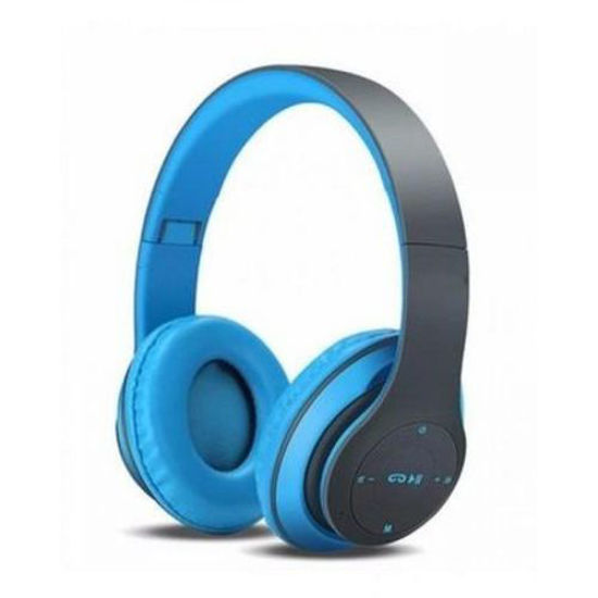 Image sur Casque Bluetooth FM P15 - Bleu Et Gris