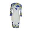 Image sur Robe Fourreau Fleurie - Blanc