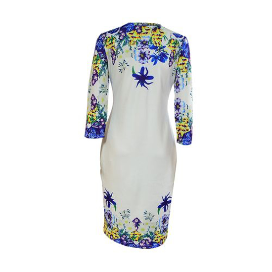 Image sur Robe Fourreau Fleurie - Blanc