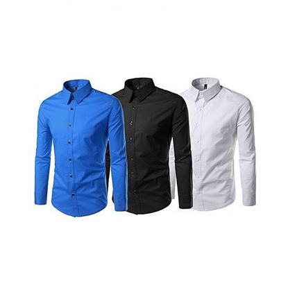 Chemise homme - 3 Pièces - Bleu, Noir Et Blanc Chemise homme - 3 Pièces - Bleu, Noir Et Blanc-iziwaycameroun