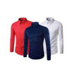 Image sur Chemise - 3 Pièces - Bleu marine, rouge et blanc