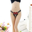 Image sur String Avec Perles  - Noir Et Rouge