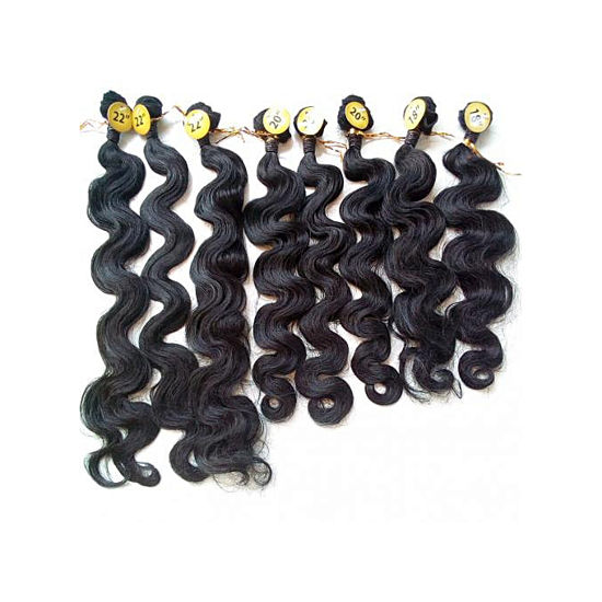 Image sur Cheveux Femmes - 8 Boules - 18 ", 20", 22 "- Noir