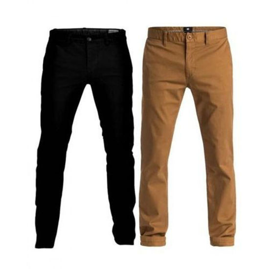 Image sur Pantalons Chino - 2 Pièces - Marron Et Noir