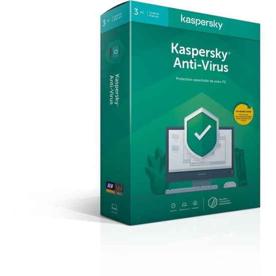 Kaspersky Anti-Virus - 3 Postes - 1 an-iziwaycameroun