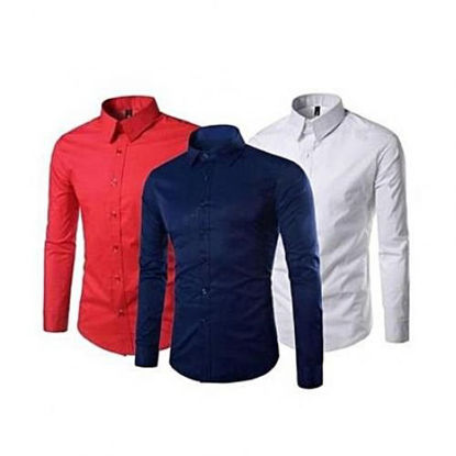 Image de Chemise - 3 Pièces - Bleu Marine, Rouge Et Blanc