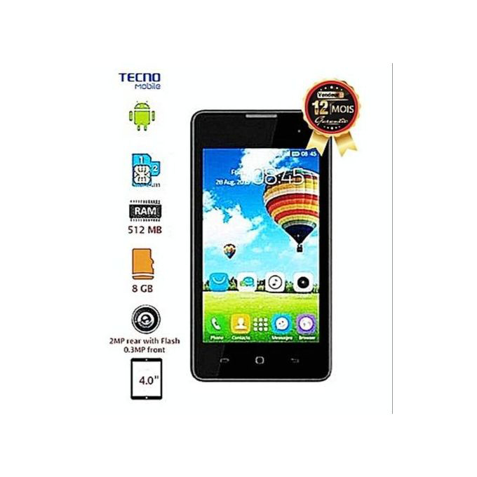 Smartphone Tecno Y2 4'' 512mb/8GB 0,3MP/2MP Dual SIM Gris 12 MOIS