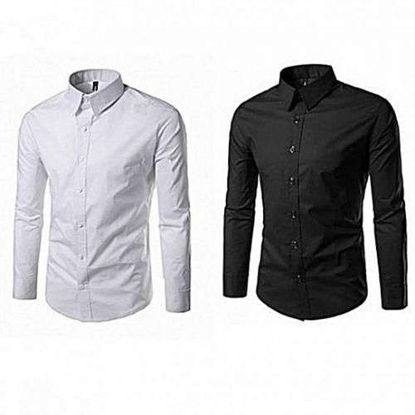 Chemise - homme - coton - M à 2 XL - Blanc Et Noir Chemise - homme - coton - M à 2 XL - Blanc Et Noir - Iziway Cameroun