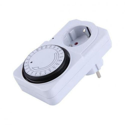 Agrandir l'image de Commutateur de minuterie programmable électronique numérique - prise - sécurité domestique - blanc Image de Commutateur de minuterie programmable électronique numérique - prise - sécurité domestique - blanc