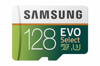 Agrandir l'image de Samsung 128GB 100MB/s (U3) MicroSDXC EVO Select Memory Card with Full-Size Adapter (MB-ME128GA/AM) Image de Samsung 128GB 100MB/s (U3) MicroSDXC EVO Select Memory Card with Full-Size Adapter (MB-ME128GA/AM)