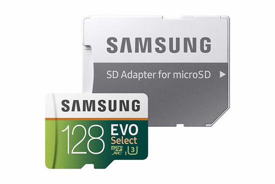 Image sur Samsung 128GB 100MB/s (U3) MicroSDXC EVO Select Memory Card with Full-Size Adapter (MB-ME128GA/AM)