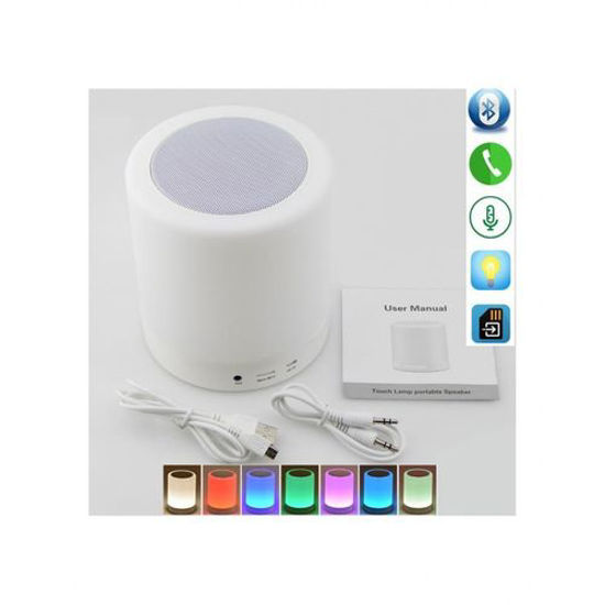 Image sur Haut-parleur Bluetooth LED Tactile - Blanc