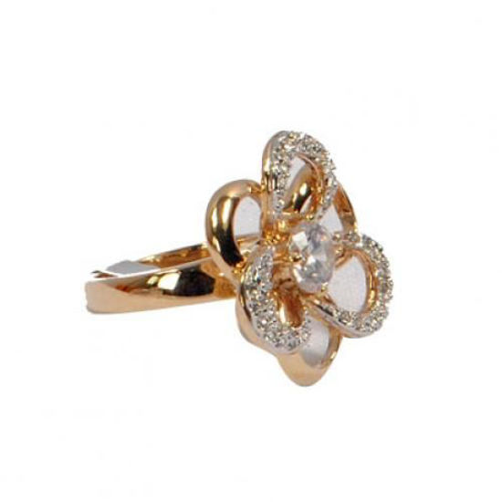 Image sur Bague Incrustée De Pierres - Jaune Doré