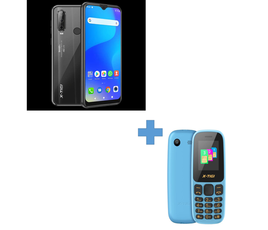 Image sur Sharp 1 Dual SIM - 6,6 Pouces - 32 Go - 3 Go RAM - 4G - LTE - Android 9.0 - 4000 mAh - Noir + X Tigi G150 - Tri Sim - 1.77" - 32MB ROM - 1.3 Mpx - Bleu Offert