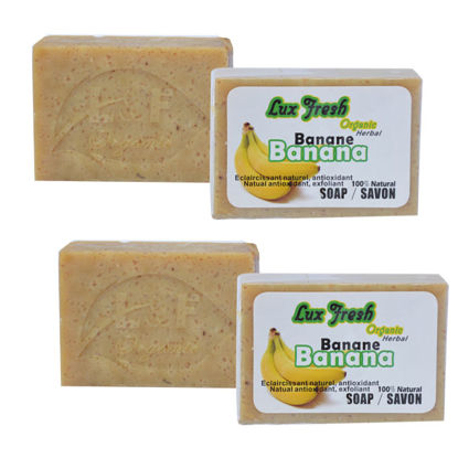 Agrandir l'image de Savon BANANE -  Anti-oxidant, hydratant , anti-age - 100% Naturel - (135 g x 2 pièces) Image de Savon BANANE -  Anti-oxidant, hydratant , anti-age - 100% Naturel - (135 g x 2 pièces)