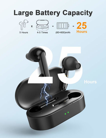 Image sur Écouteurs Sans Fil Bluetooth 5.0,QCY T3 Touch Control Ecouteurs TWS Bluetooth In-Ear Earbuds sans fil à paire automatique avec micro (Son stéréo,Smart Touch,IPX5,20 Heures de lecture)