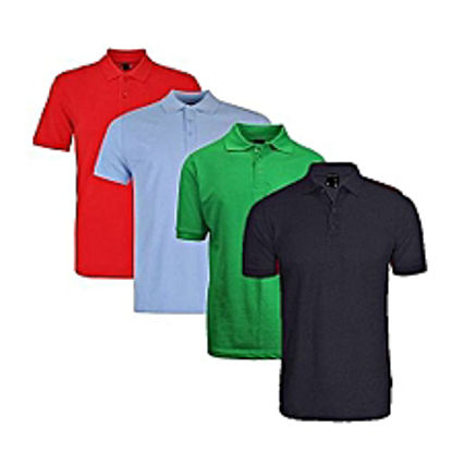 Image de Polo En Coton - 4 Pièces - Multicouleur
