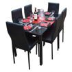 Image sur Salle à Manger Démontable En Verre 6 Places - Noir