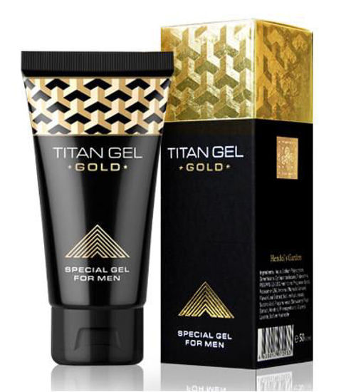 Image sur Titan Gold crème - pour agrandissement du pénis - 50 ml - Or