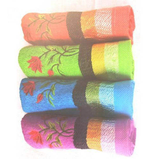 Serviette De Bain Pour Bebe Enfants Adultes 4 Pieces Multicolore