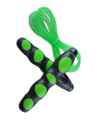 Image de Corde A Sauter Avec Compteur - Vert Et Noir