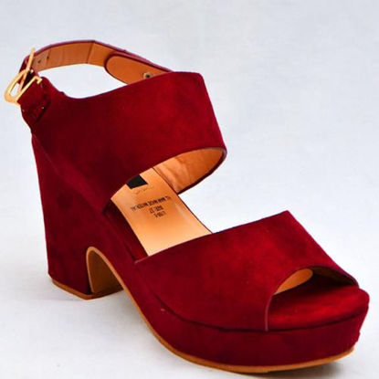 Agrandir l'image de Sandales à talon compensé -  Bordeaux Image de Sandales à talon compensé -  Bordeaux