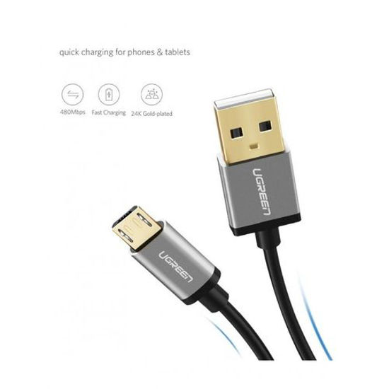 Image sur Câble Micro USB pour Charge Rapide [US134] - 1M - Noir