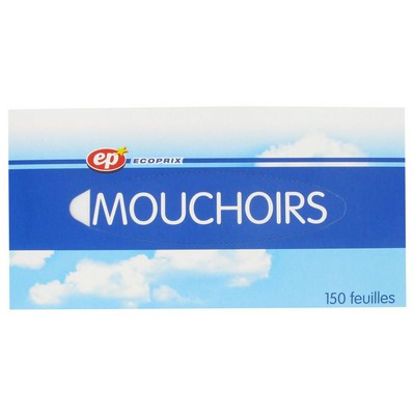 Image de Mouchoirs - 150 Feuilles - 2 Plis - Blanc - ECOPRIX