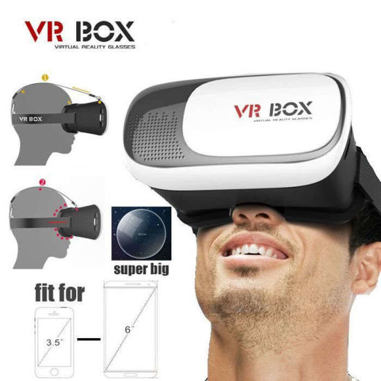 Lunettes De Réalité Virtuelle -VR BOX 2.0 + Télécommande -Noir Et Blanc